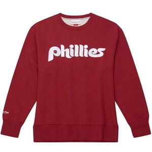 Mitchell & Ness Philadelphia Phillies Maroon Playoff Win 2.0 Sweatshirt